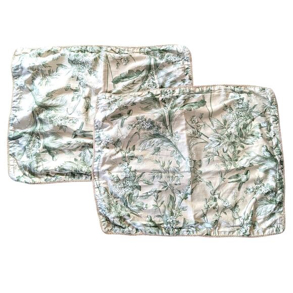 Ralph Lauren Standard Cotton Print Nature Birds TWIN FULL Pillowcases SET 2